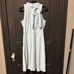 Shelby & Palmer Light Blue Midi Dress with Bow